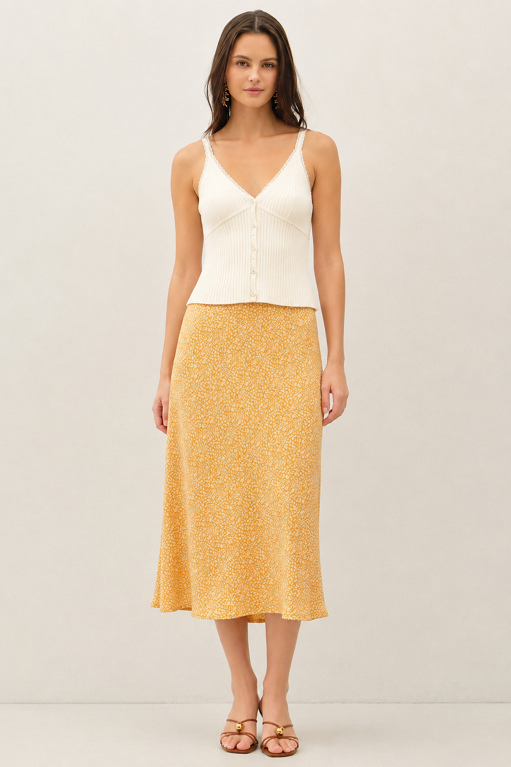 Fleurine Midi Skirt