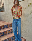 Veda Floral Short Sleeve Top