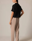 Butter Modal Short Sleeve Quarter Zip Top