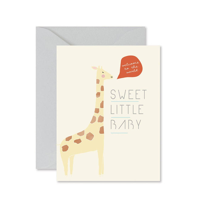 Giraffe Sweet Little Baby Card