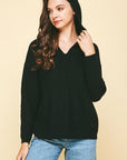 Rebecca V-Neck Hoodie - Final Sale Item