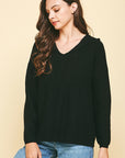 Rebecca V-Neck Hoodie - Final Sale Item