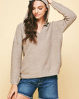 Rebecca V-Neck Hoodie - Final Sale Item