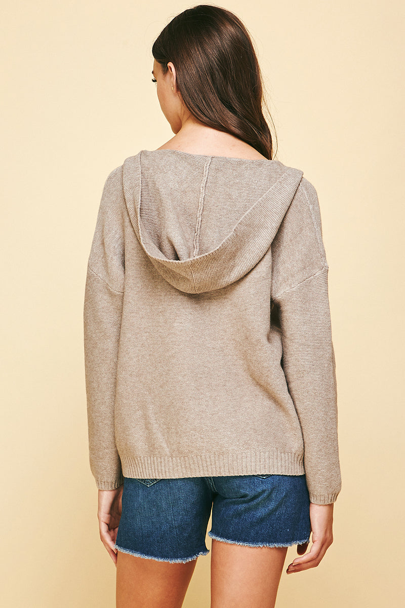 Rebecca V-Neck Hoodie - Final Sale Item