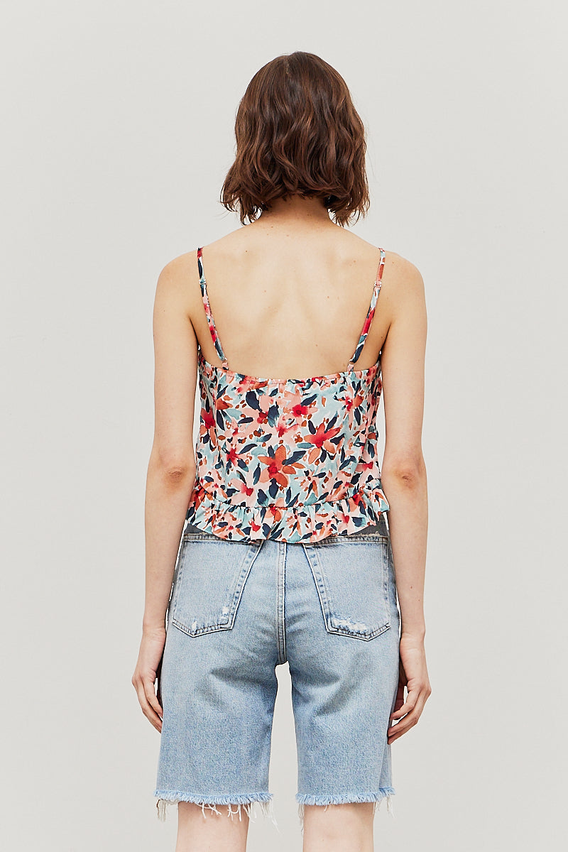 Floral Peplum Tank- FINAL SALE ITEM