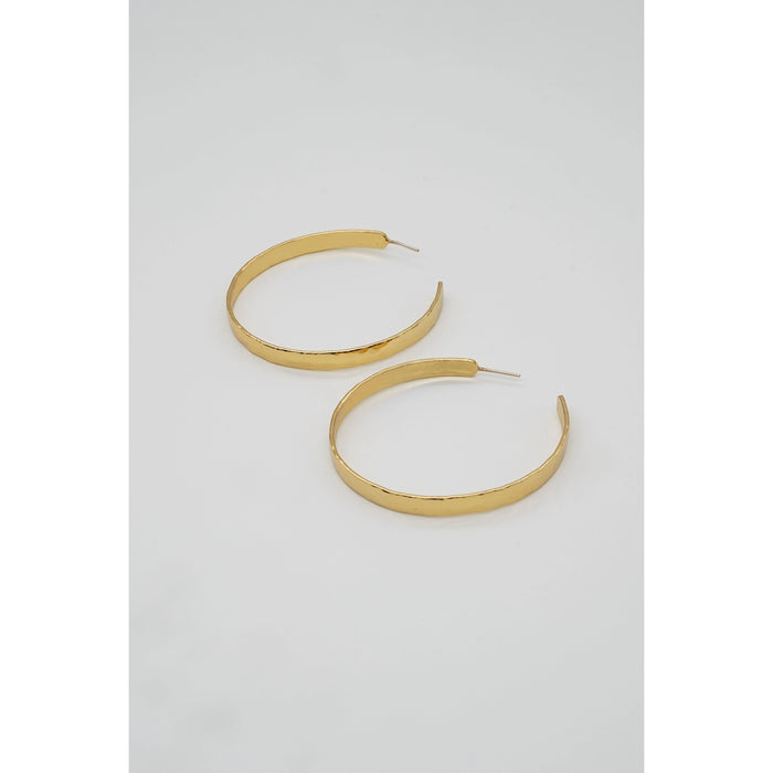 Perfect Love Big Hammered Hoops