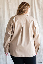 Claire Faux Leather Jacket - Plus Size
