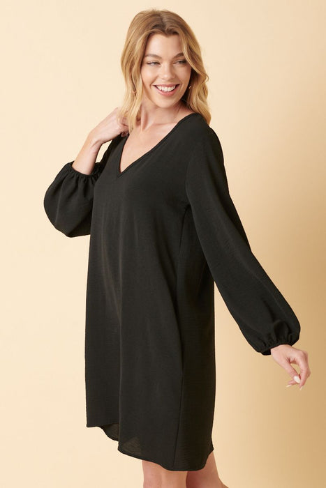 Balloon Sleeve Mini Dress