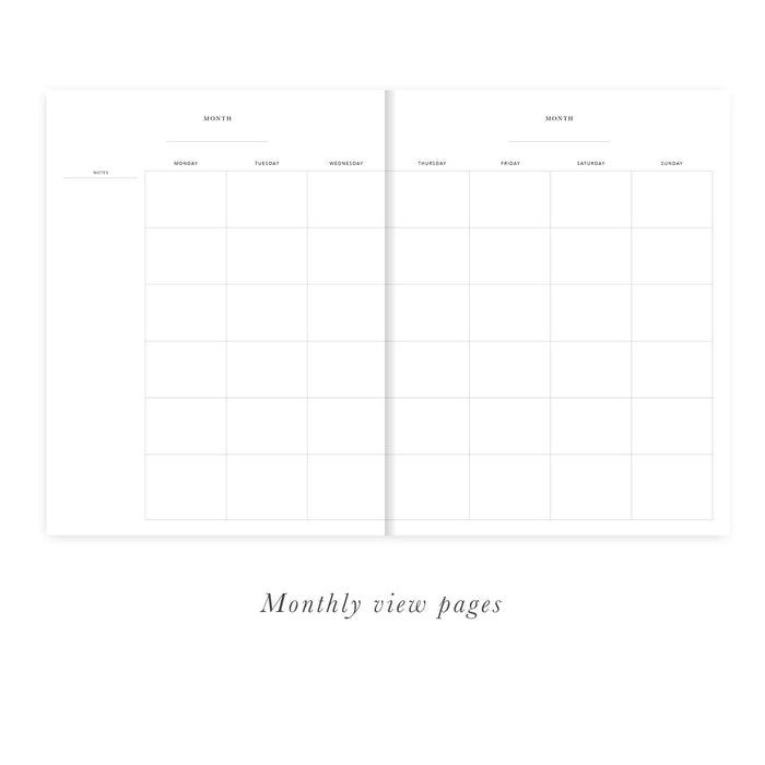 Undated Planner - Weekly and Monthly Layout and Goal Setting