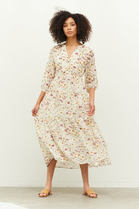 Tiered Floral Maxi Dress