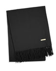 Thick Plain Scarf with Tassel Detail