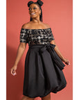 Off Shoulder Bubble Hem Dress - Plus Size - Final Sale Item