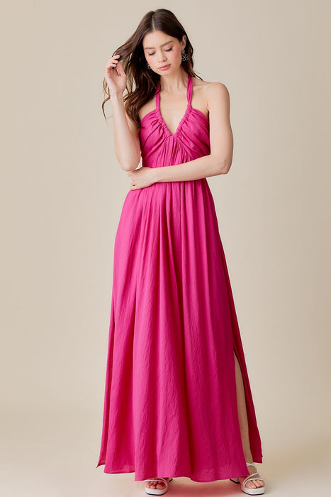 Penelope Halter Neck Maxi Dress