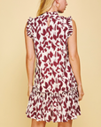 Margo Drop Waist Dress in Wine